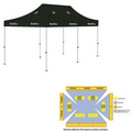 10' x 20' Black Rigid Pop-Up Tent Kit, Full-Color, Dynamic Adhesion (9 Locations)